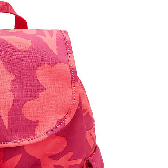 Kipling City Pack Small Printed Backpacks Coral Print | AU 1517GS